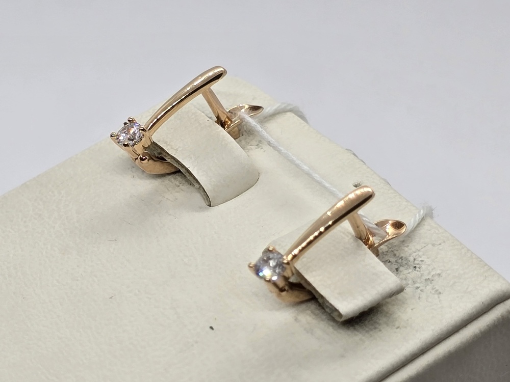 СЕРЬГИ С КАМНЕМ (Au 585)