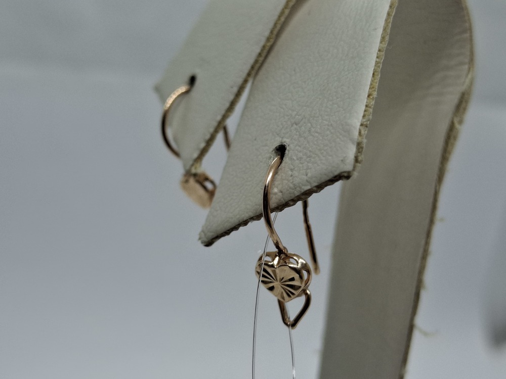 СЕРЬГИ ПЕТЕЛЬКА без камня (Au 585)