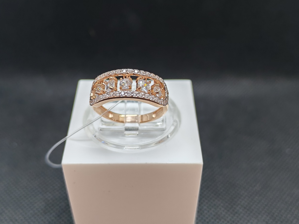 КОЛЬЦО С КАМНЯМИ (Au 585)