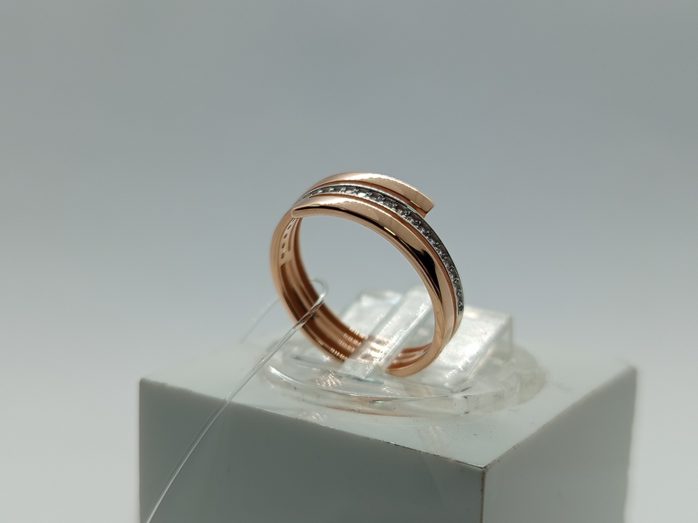 КОЛЬЦО С КАМНЯМИ (Au 585)