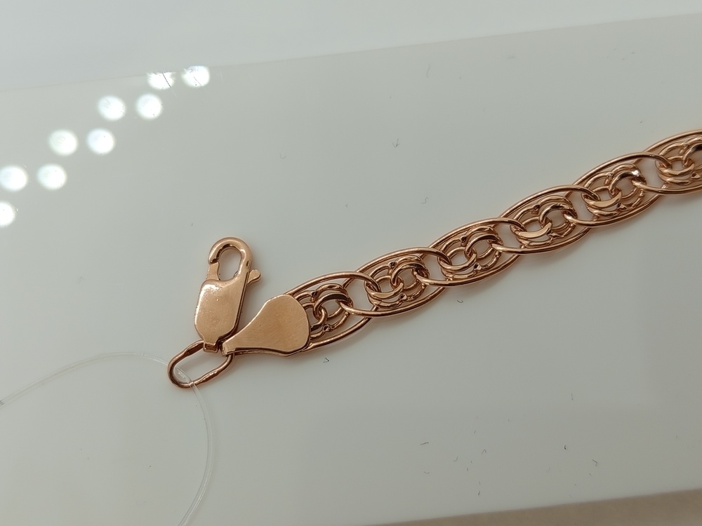 БРАСЛЕТ ПУСТОТЕЛЫЙ Нона-бисмарк (Au 585)