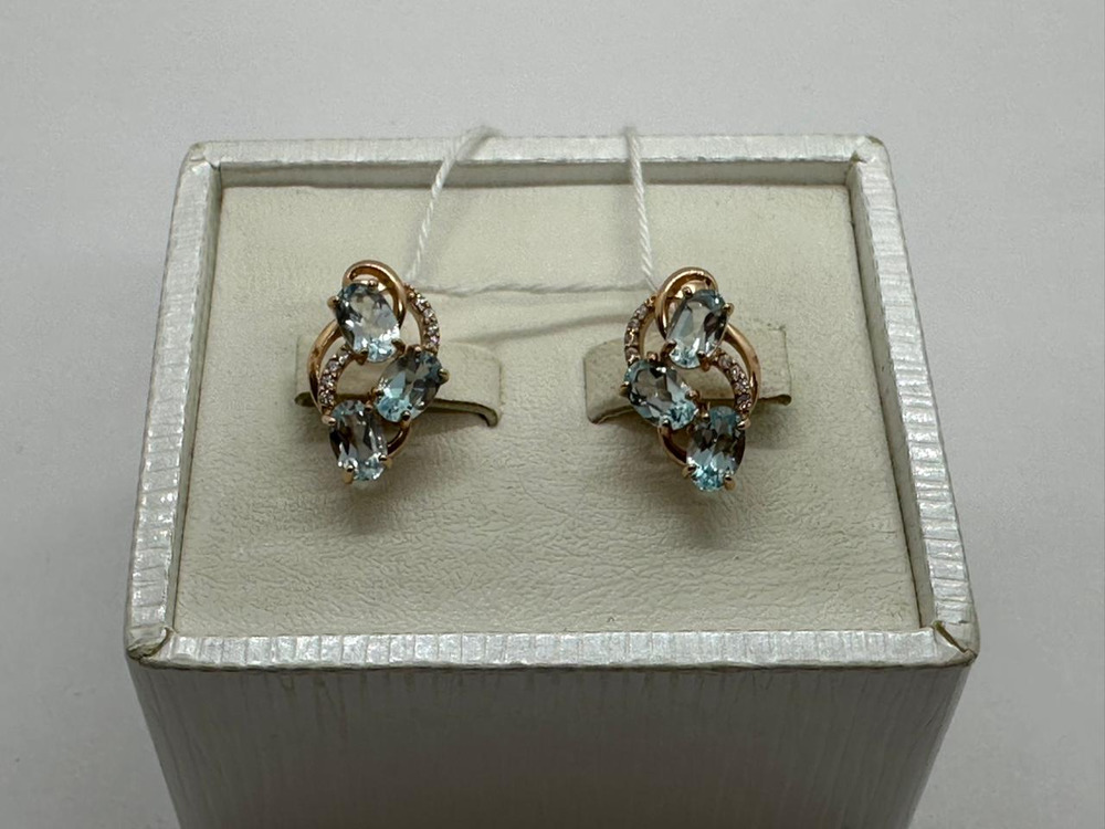 СЕРЬГИ С КАМНЯМИ (Au 375)