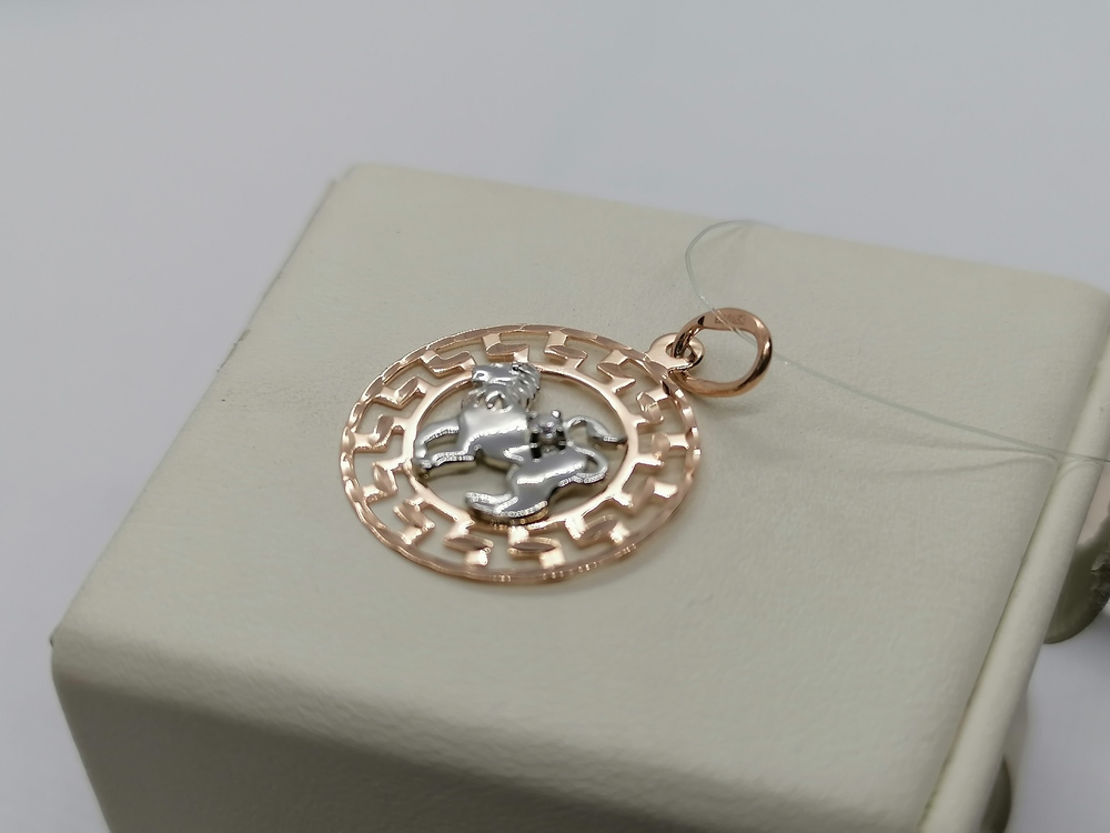 П1427115 ПОДВЕСКА ЗНАК ЗОДИАКА ЛЕВ (Au 585)