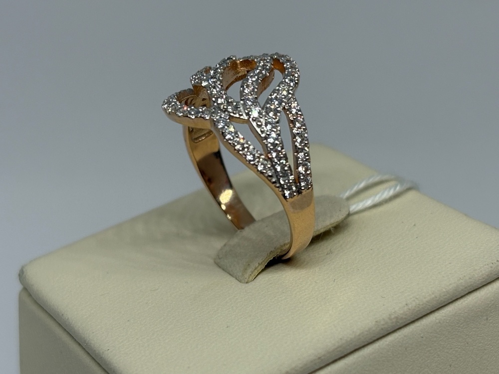 КОЛКМИ585 КОЛЬЦО С КАМНЯМИ (Au 585)