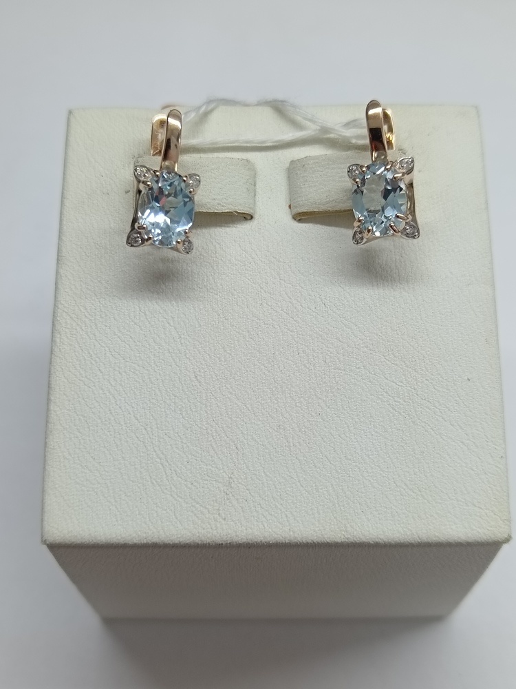 СКМИ585 СЕРЬГИ С КАМНЯМИ (Au 585)