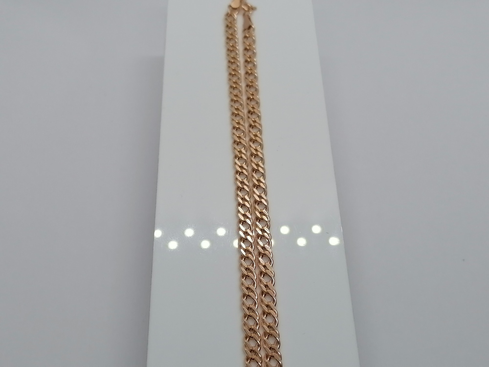 8080154П-45 ЦЕПЬ ПУСТОТЕЛАЯ Ромб двойной (Au 585)