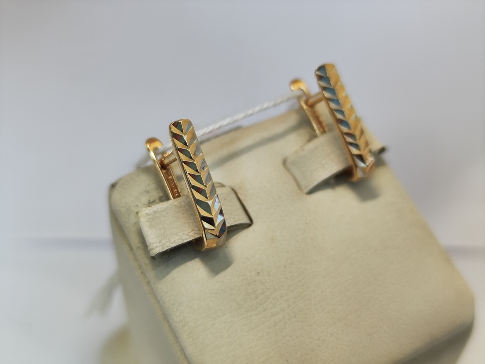 СБКМ585 СЕРЬГИ БЕЗ КАМНЯ (Au 585)