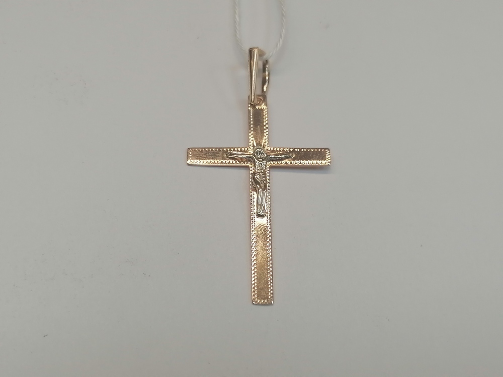 ПОДВЕСКА КРЕСТ БЕЗ КАМНЯ (Au 585)