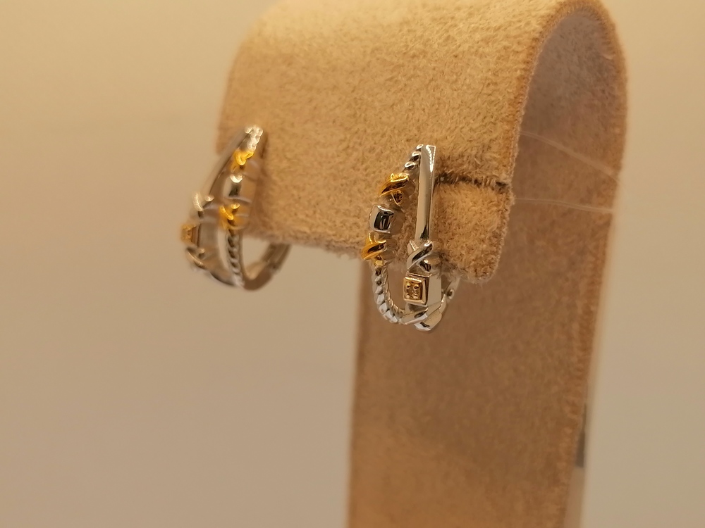 СЕРЬГИ БРИЛЛИАНТ (Ag 925)