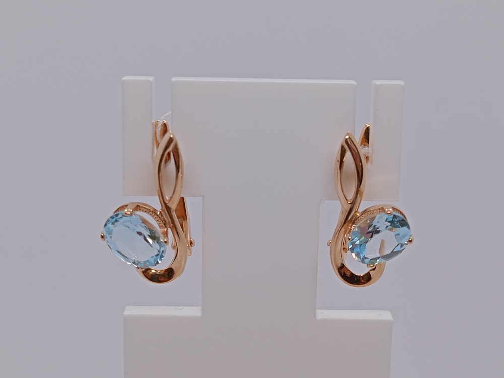 СЕРЬГИ С КАМНЕМ (Au 585)