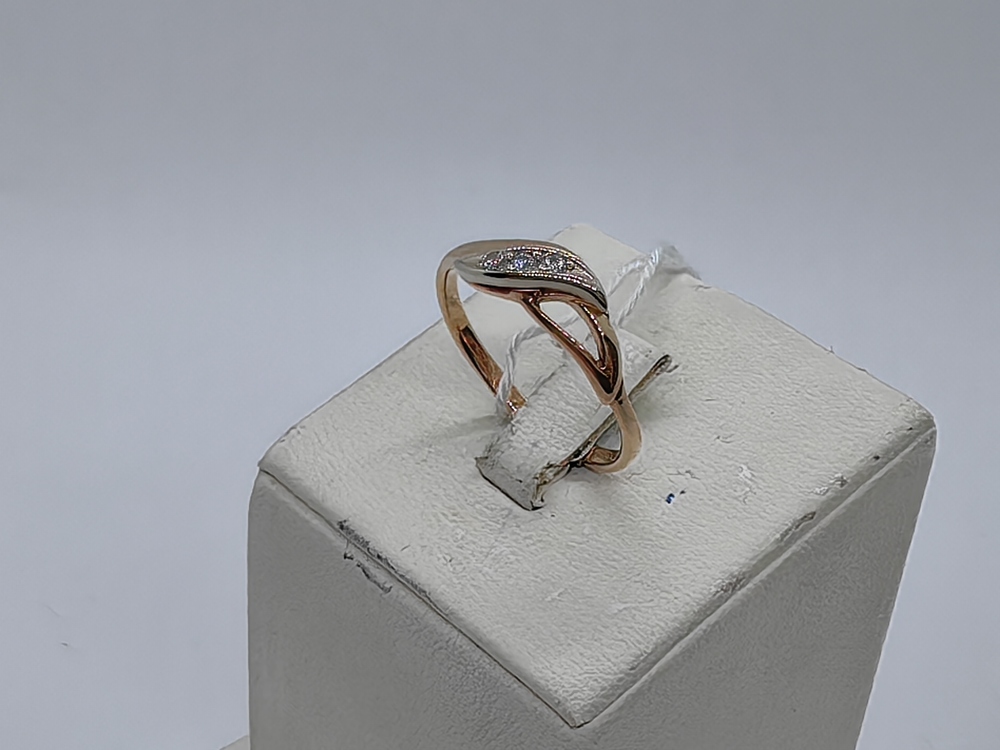 КОЛЬЦО С КАМНЯМИ (Au 585)