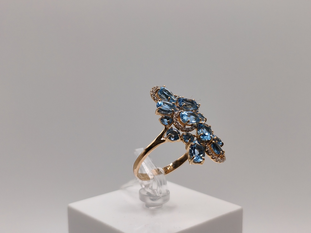 КОЛКМИ585 КОЛЬЦО С КАМНЯМИ (Au 585)