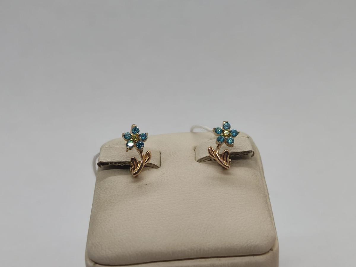 СЕРЬГИ С КАМНЯМИ (Au 585)