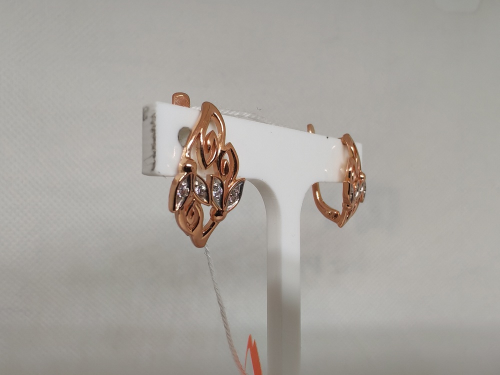 СКМИ585 СЕРЬГИ С КАМНЯМИ (Au 585)