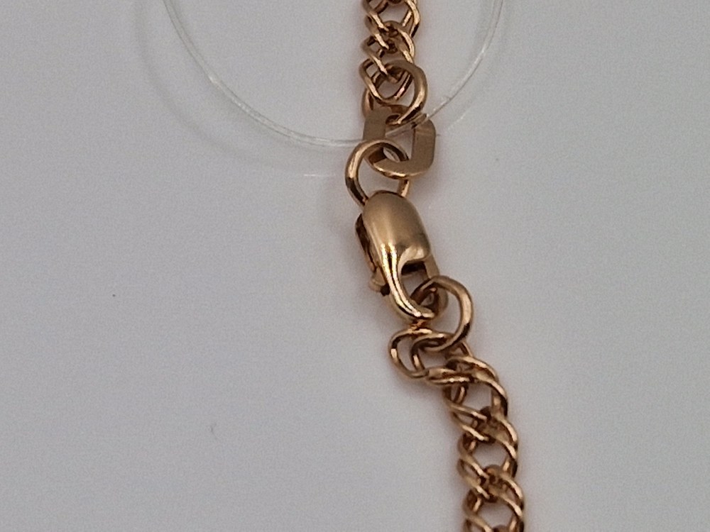 БРАСЛЕТ ПУСТОТЕЛЫЙ Ромб двойной (Au 585)