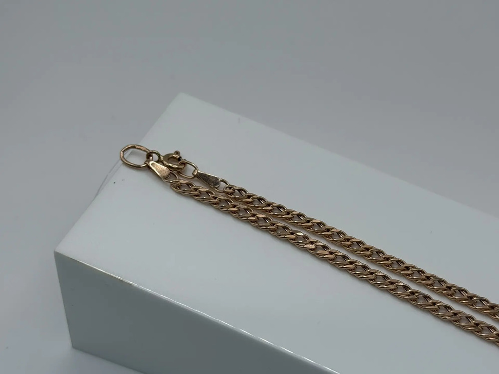 ЦЕПЬ ПУСТОТЕЛАЯ Ромб двойной (Au 585)