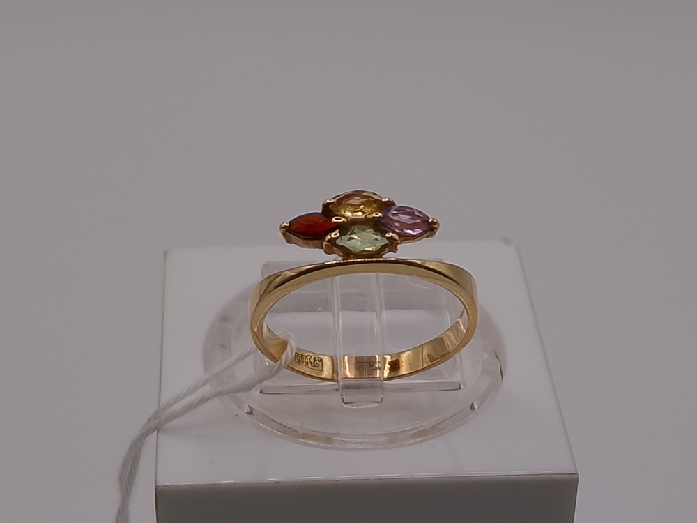 КОЛКМИ585 КОЛЬЦО С КАМНЯМИ (Au 585)