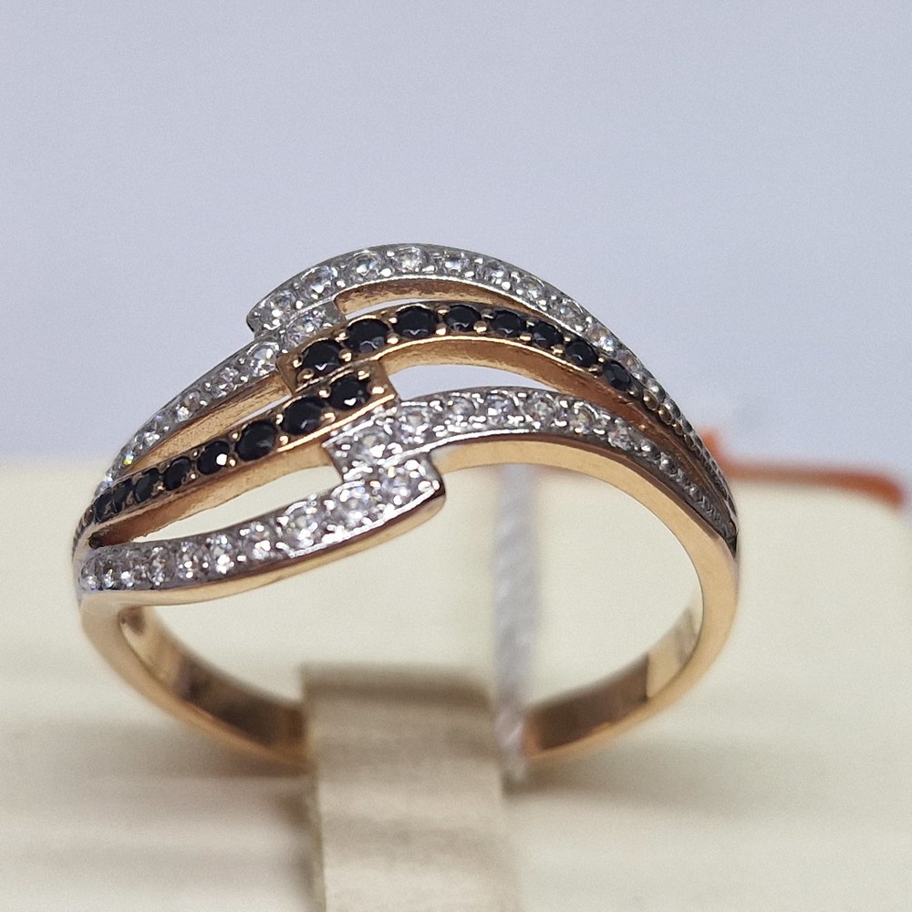 КОЛЬЦО С КАМНЯМИ (Au 585)