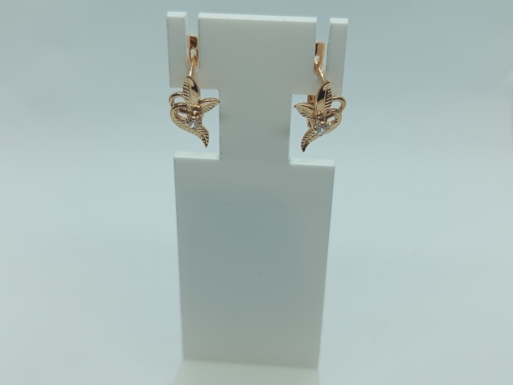 СЕРЬГИ С КАМНЕМ (Au 585)