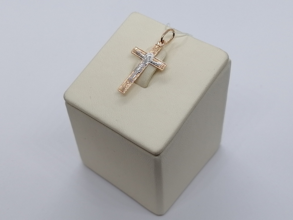 ПОДВЕСКА КРЕСТ без камня (Au 585)