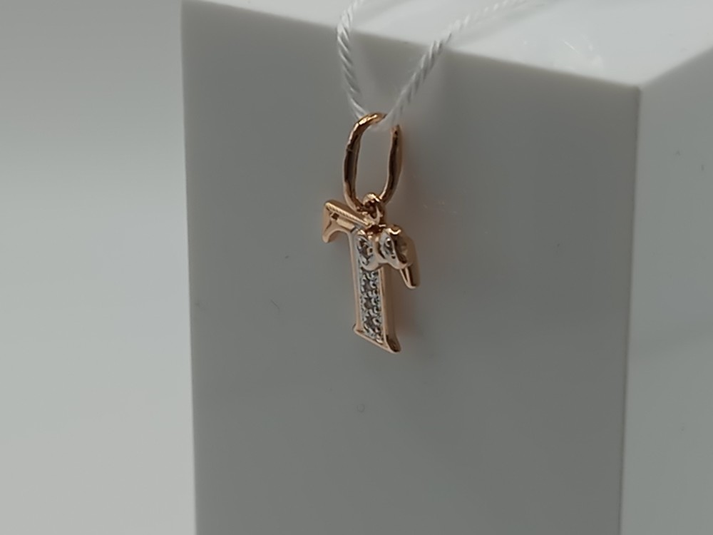 ПОДВЕСКА БУКВА Т Au 585