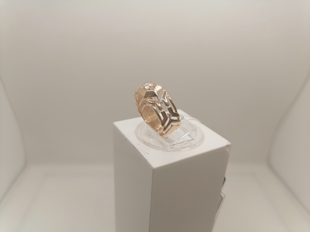 КОЛЬЦО С КАМНЯМИ (Au 585)