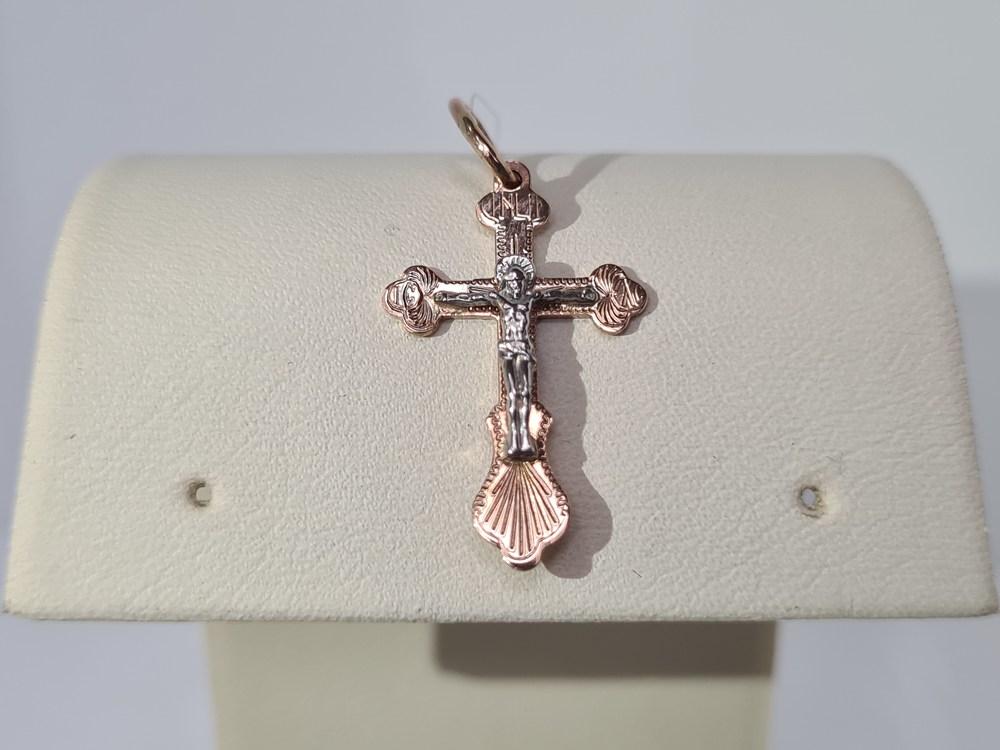 810-00007-10-00-00-02 ПОДВЕСКА КРЕСТ (Au 585)