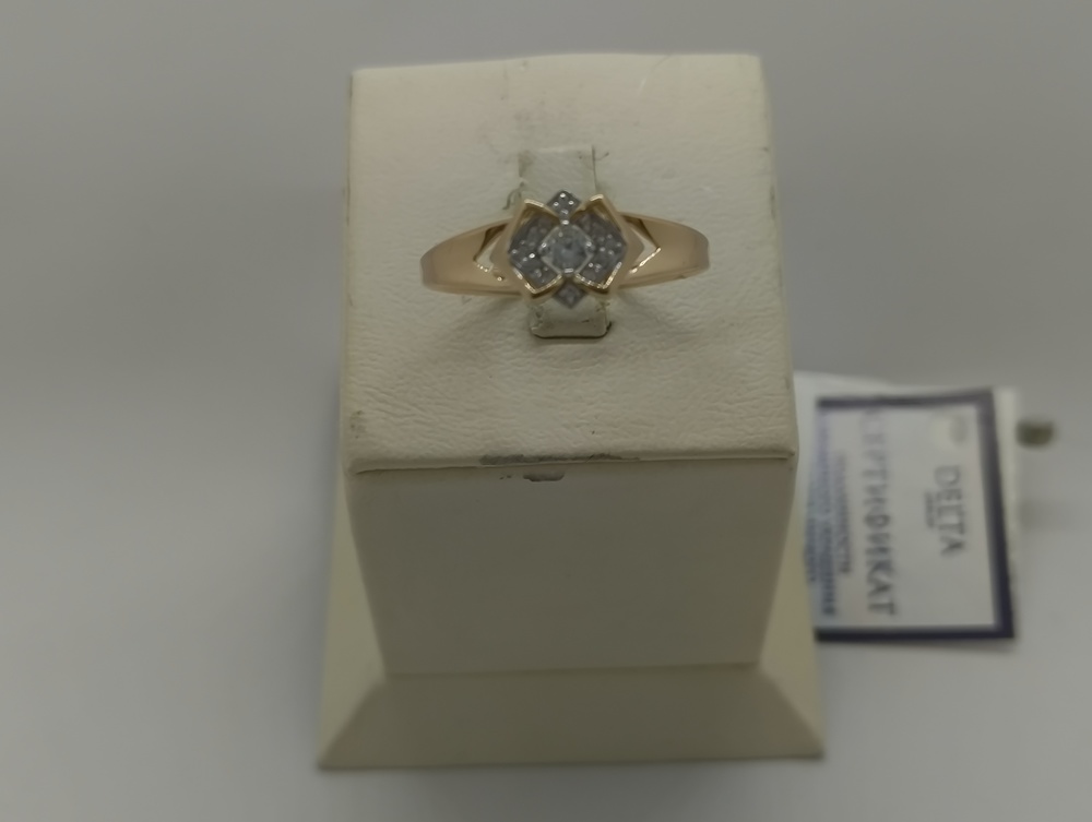 КОЛЬЦО С КАМНЯМИ (Au 585)