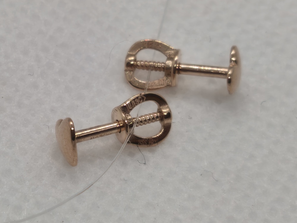 СЕРЬГИ ПУСЕТЫ без камня (Au 585)