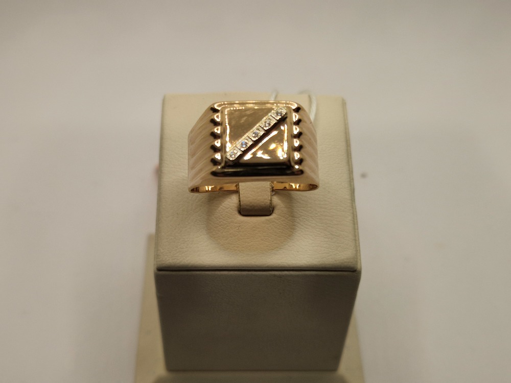 ПЕЧАТКА С КАМНЯМИ (Au 585)