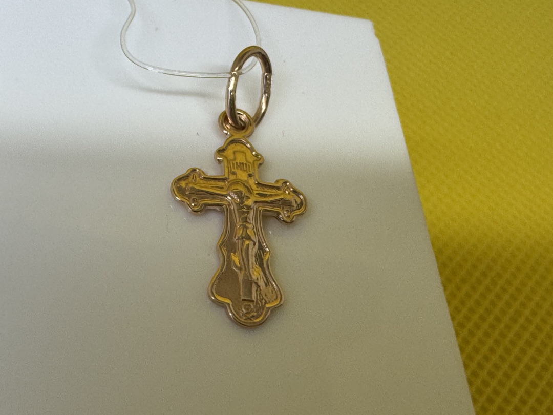 ПОДВЕСКА КРЕСТ без камня (Au 585)