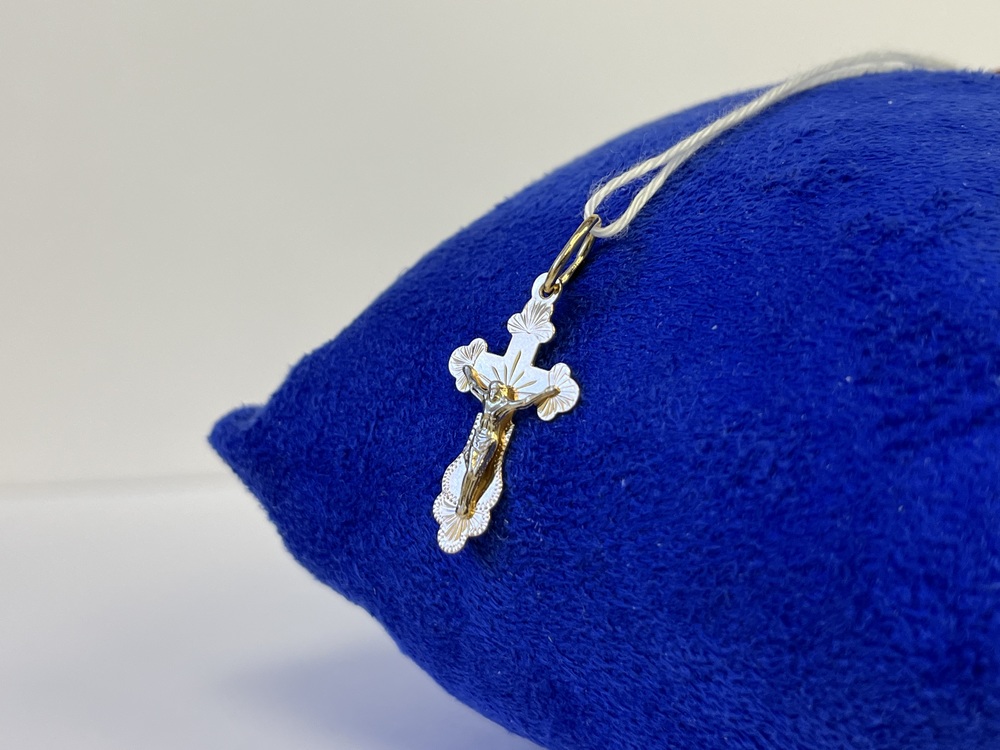 ПОДКБК585 ПОДВЕСКА КРЕСТ БЕЗ КАМНЯ (Au 585)