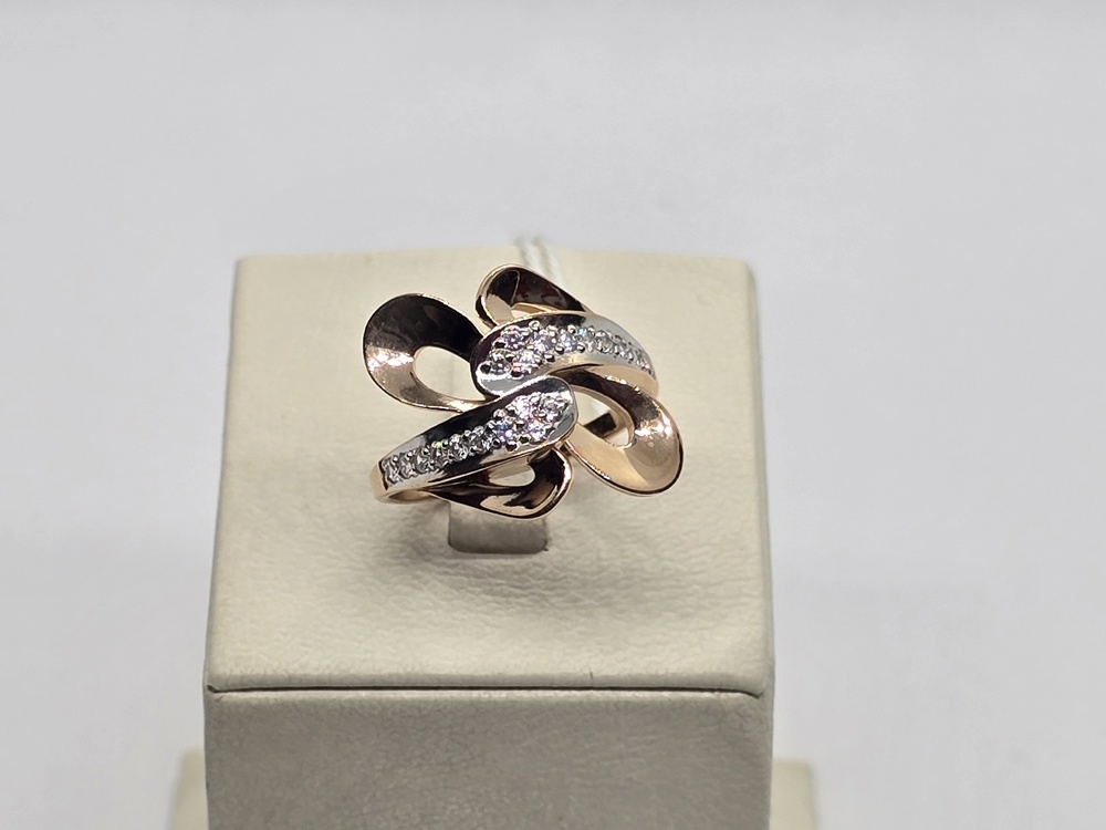 КОЛЬЦО С КАМНЯМИ (Au 585)