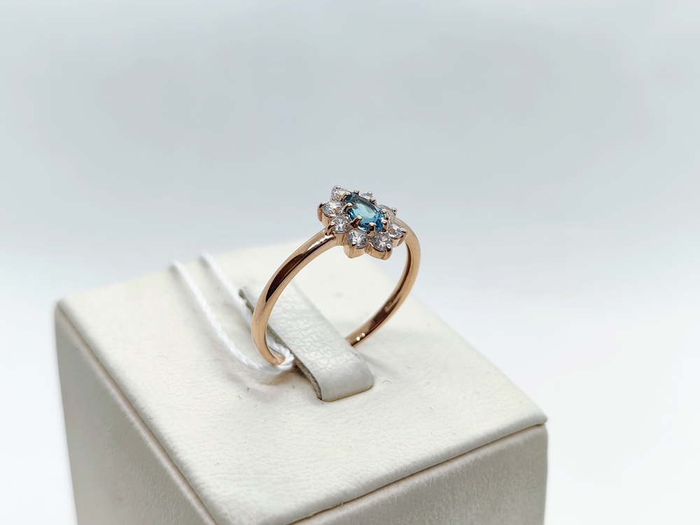 КОЛЬЦО С КАМНЯМИ (Au 585)