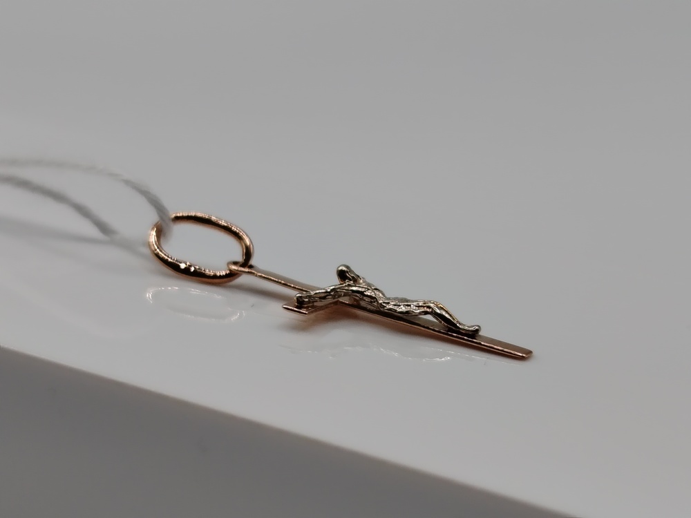 ПОДКБК585 ПОДВЕСКА КРЕСТ БЕЗ КАМНЯ (Au 585)