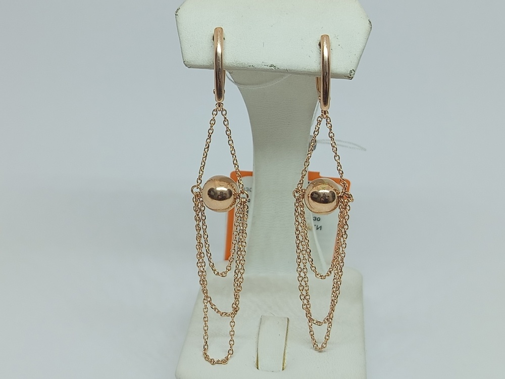 СБКМ585 СЕРЬГИ БЕЗ КАМНЯ (Au 585)