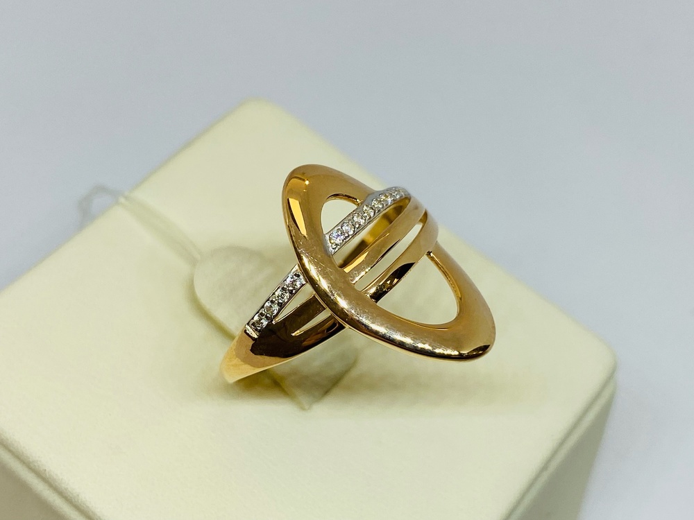 КОЛЬЦО С КАМНЯМИ (Au 585)