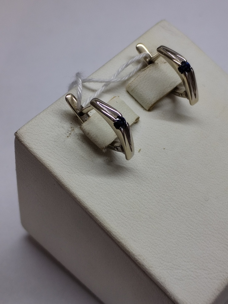 СКМ585 СЕРЬГИ С КАМНЕМ (Au 585)