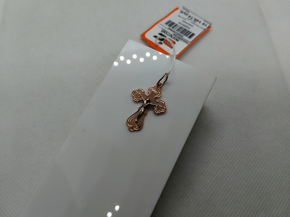 ПОДКБК585 ПОДВЕСКА КРЕСТ БЕЗ КАМНЯ (Au 585)