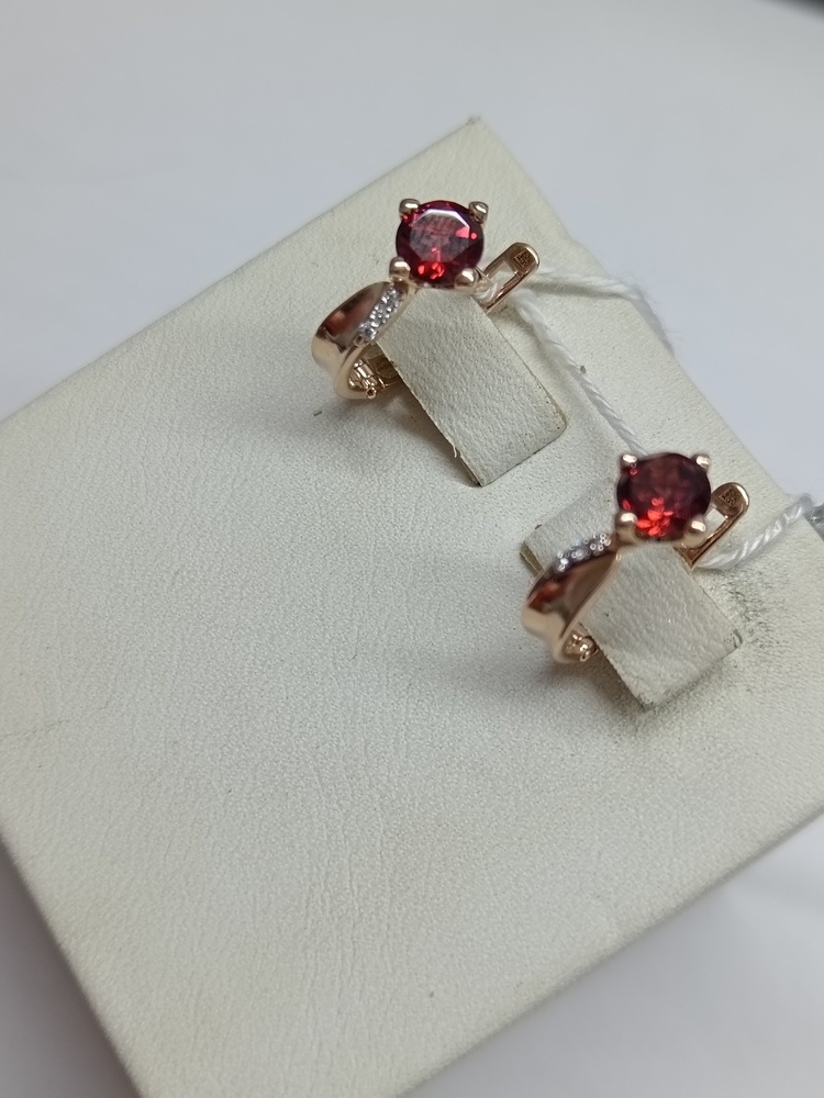 СКМИ585 СЕРЬГИ С КАМНЯМИ (Au 585)