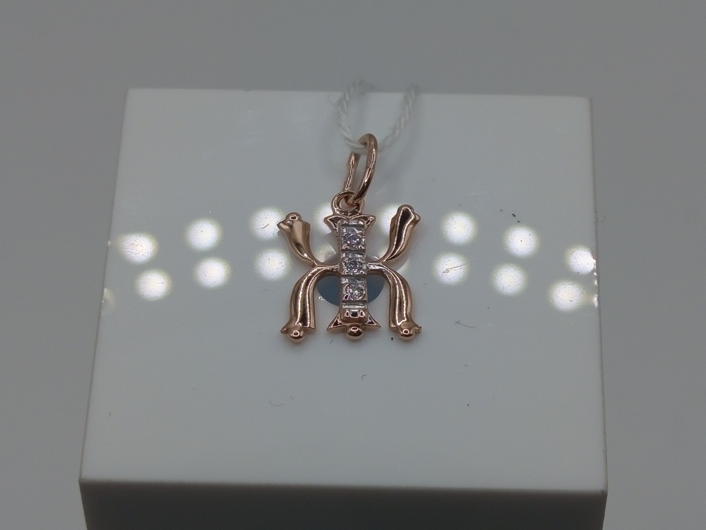 ПОДВЕСКА БУКВА Ж Au 585