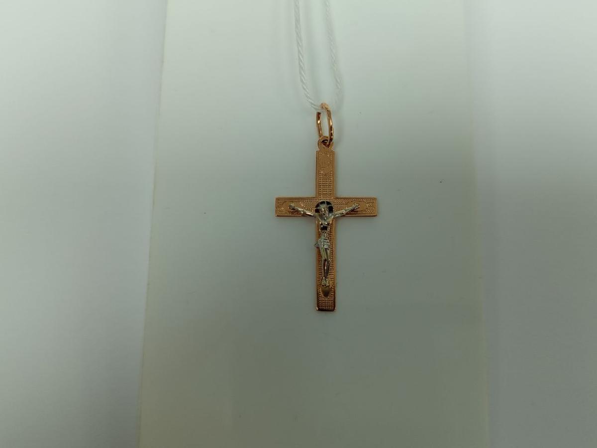 ПОДКБК585 ПОДВЕСКА КРЕСТ БЕЗ КАМНЯ (Au 585)