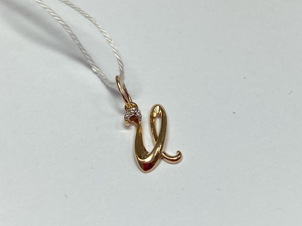 ПОДВЕСКА БУКВА И Au 585