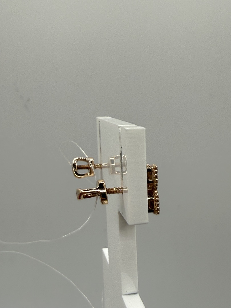 904-02191-10-00-21-00 СЕРЬГИ ПУСЕТЫ с камнями (Au 585)