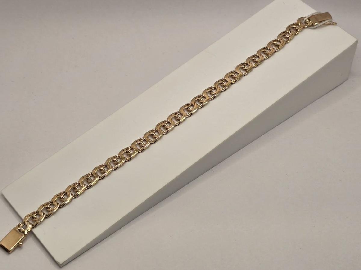 БЛБ585 БРАСЛЕТ ПОЛНОВЕСНЫЙ Бисмарк (Au 585)