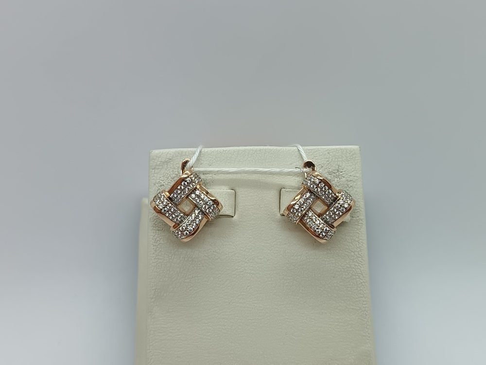 СКМИ375 СЕРЬГИ С КАМНЯМИ (Au 375)