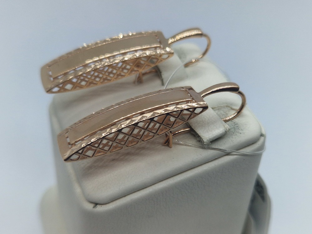 СЕРЬГИ ПЕТЕЛЬКА без камня (Au 585)