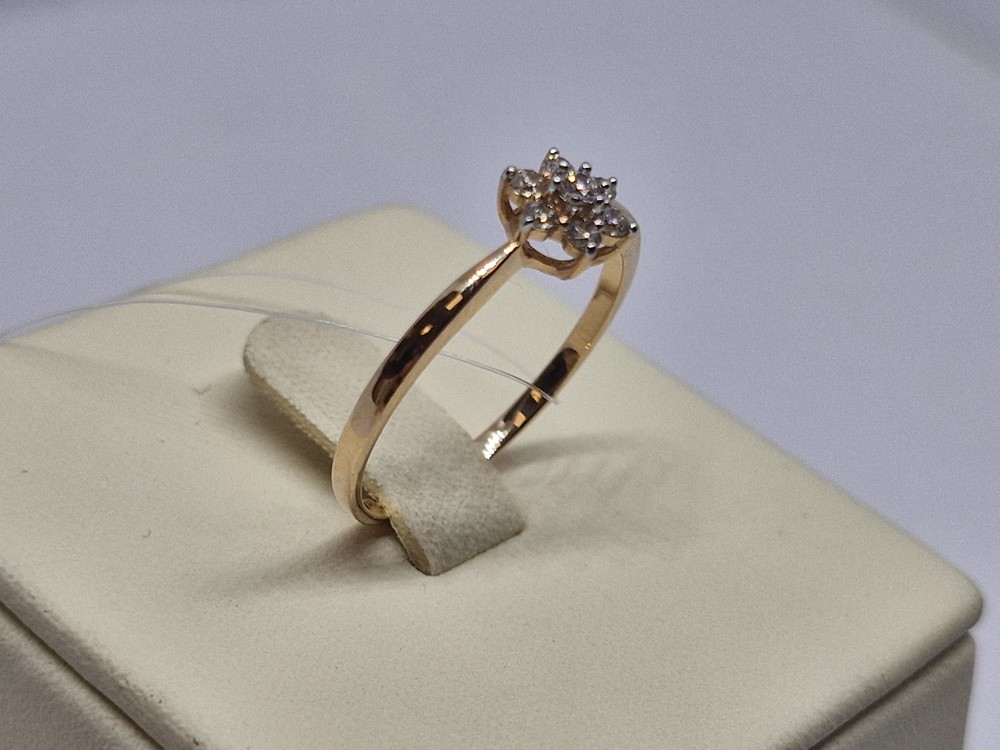 КОЛЬЦО С КАМНЯМИ (Au 585)