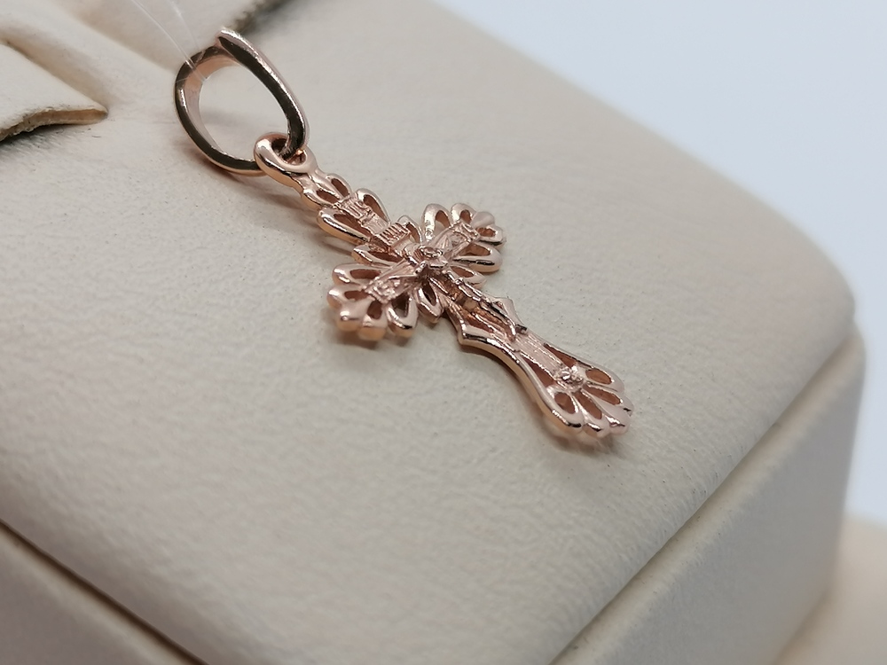 810-00075-10-00-00-00 ПОДВЕСКА КРЕСТ без камня (Au 585)