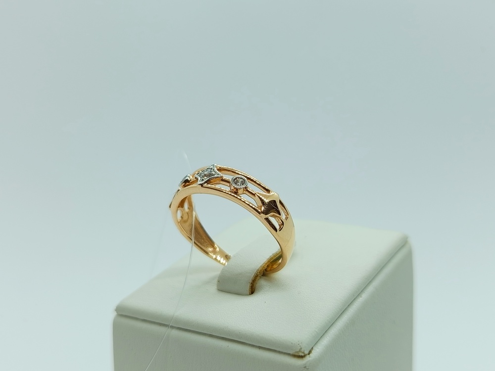 КОЛЬЦО С КАМНЯМИ (Au 585)